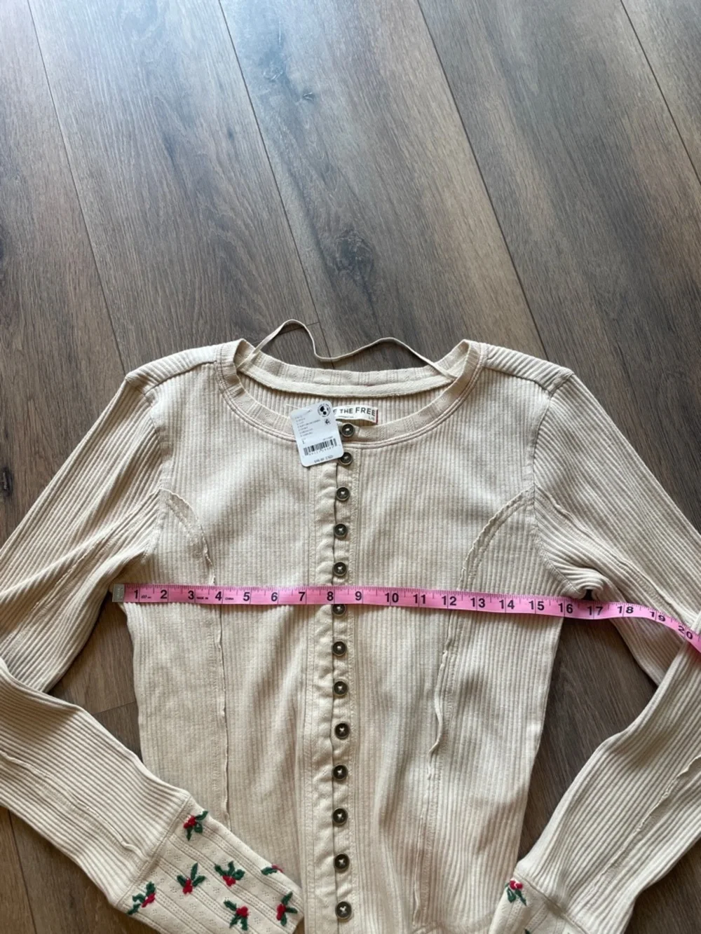 Free People Daria Cuff Cardi- Size Large